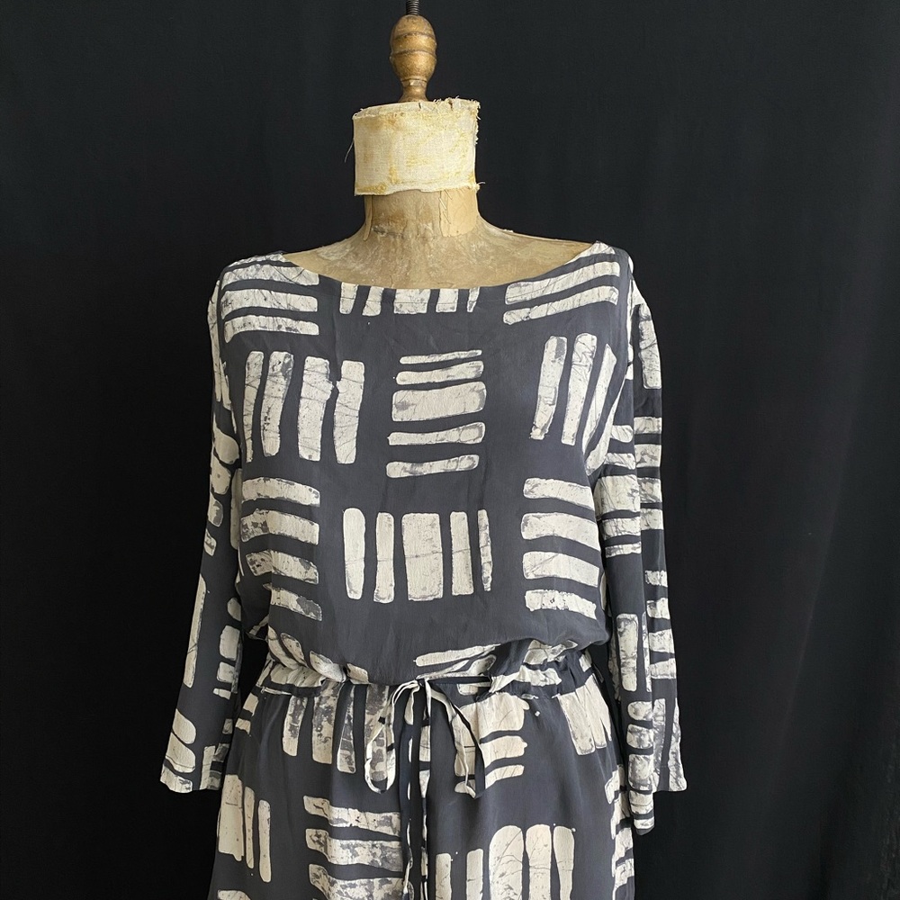 100% silk batik Osei Duro maxi dress